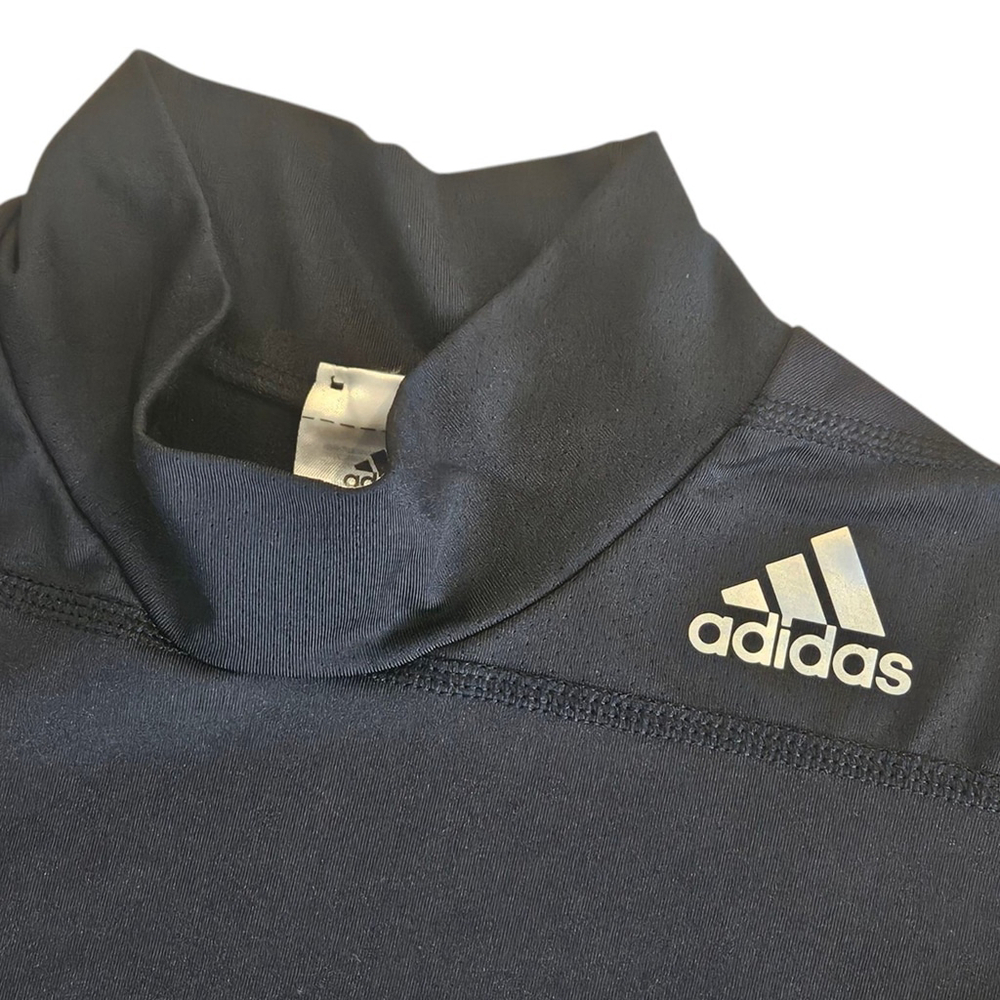 Adidas TechFit ClimaWarm Compression Long Sleeve Shirt - XL Black/Orange - Picture 2 of 4